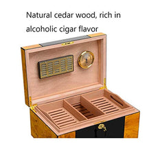 SCDZS Desktop Cigar Humidor - Rettangolare umidificatore con Vassoio e separatore Regolabile
