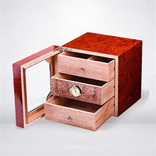 XUSHEN-HU Accessori Cedro Sigaro con Legno di Cedro Vernice Pelle Verticale Visuale Cigar Scatole Humidor Cigar