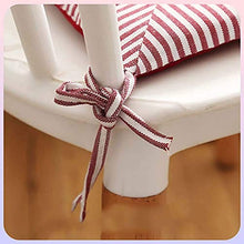 eewopjkj Set di 4 Cuscini per sedie Cuscini per sedili Cuscini per Sedia Cuscino per Schienale Alto Cuscino per Sedia da Giardino in Cotone e Lino con Orlo Design con Cravatta Cuscino per Sedile a s