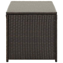 FAMIROSA Baule da Giardino in Polyrattan 100x50x50 cm Marrone