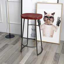 GYPPG Barstools Barstool Backless Height Footrest Counter Cafe Breakfast Leisure Pub Kitchen Black Iron Base,Max Load 150KG (65cm,75cm)