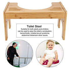 Sgabello regolabile in bambù antiscivolo, 48,5 x 27 x 25 cm