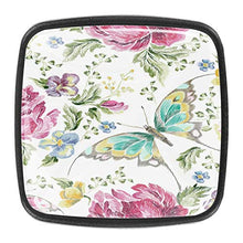 Farfalla peonia ricamo 4 PCS Pomelli per Porta, Pomolo per Mobile, Pomelli per Mobili con Viti, Maniglia per Armadietto, Pomelli per Porta, Pomelli per Cassetti per Porta, Armadio, Cassetto e Credenza