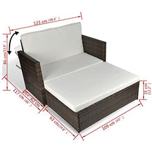 Tidyard- Set Divani da Giardino, Set Divano Esterno 5 pz in Polirattan Modulare Marrone