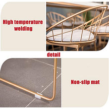 Sgabello Alto da Bar Imbottito in Oro, (Seduta 75 cm, 30 Pollici), Cuscino in Misto Cotone e Lino con Struttura in Ferro per ristoranti, Bar, caffè, Reception