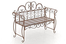 Mendler Panchina Stile Romantico CP029 46x128x94cm Marrone Antico