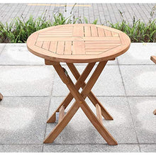 CGBF-Garden Bistro Set 3 Pezzi,Mobili da Balcone Pieghevoli per Esterni in Teak Set Tavolo e Sedie