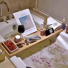 per Bath Rack. SSL Bamboo Vasca da Bagno Rack Telescopico Rack per Servizi igienici multifunzionali telescopico Rack da Bagno in ammollo, Stile: Bordo a Basso Consiglio