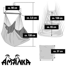 AMANKA Sedia Sospesa con 2 Cuscini Reversibili - Altalena Pensile da Esterno per Balcone Giardino