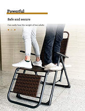 WUTONG Sedia di Vimini Fatta a Mano Reclinabile Sagre da Campeggio Giardino Pesca BBQs Patio, Design ergonomico Elevata robustezza Sicurezza Confortevole