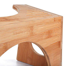 Squatty Potty Sgabello per WC in bambù, regolabile a 17 e 20 cm, riduce il rischio di prolasso, emorroidi (pile), diverticolite e malattie del colon