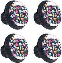 Creature marine divertenti Pomelli per Porta Set di 4 Pomelli per Mobili Manopole per Cassetti Cucina Armadio Vetro