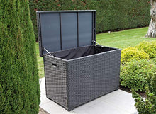 BAULE HAVANA IN ALLUMINIO/INTRECCIATO 132CM ESTERNO GIARDINO ARREDO