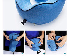 DYHQQ Cuscino da Viaggio Memory Foam Neck & Head Support Cuscino Soft Sleeping Resto Cuscino per Aereo Car & Home,A