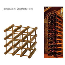 WEBMARKETPOINT Cantinetta modulare portabottiglie in Legno di faggio 12 posti