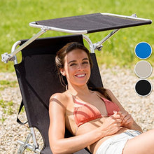 TecTake 2X Sedia a Sdraio per Prendere Il Sole con l'ombrello Parasole 190cm Nero