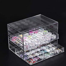ZCY Organizer per Decorazioni per Unghie a 5 Livelli 120 Lattice Acrilico Trasparente Accessori per Gioielli per Unghie Portaoggetti Scaffali Espositori Espositore per Colla Dipinta, C