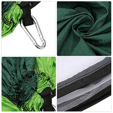 DAUERHAFT Amaca da Letto Doppia Portatile pensile, per Viaggi in Campeggio all'aperto(Dark Green And Fruit Green)