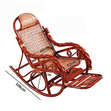 ZYLE Sedia a Dondolo in Rattan Piscina per Il Balcone del Tempo Libero con poggiapiedi da Massaggio Retrattile 108x62x52cm