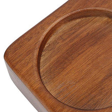 Vassoio in vetro da whisky, vassoio portatile durevole per tazza da whisky, porta sigari comodo vassoio in legno rustico per(Square (with ashtray))
