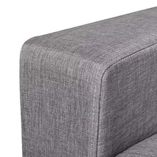 FAMIROSA Set Divani a 5 Posti 2 pz Grigio Chiaro in Tessuto