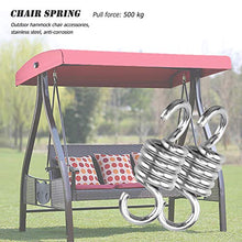 Gxhong Molla di Sospensione Gancio per Amaca Molla in Acciaio di Sicurezza per Appendere Sedia Sospese Amache Spring Altalene Soffitto Parete Fino a 250 kg 2 Pezzi