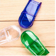 Pillola Di Plastica Cutter Splitter Divisore Con Design Ergonomico Per Il Taglio Di Piccoli Pillole E Grandi Pillole Blu