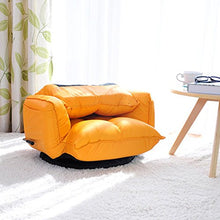Poltrone LHA Lazy Sofa Single Living Room Sedia Pieghevole per Il Tempo Libero (Colore : Giallo)