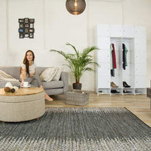 Relaxdays 10021977_49 Armadio Componibile, 18 Scomparti, Sistema a Incastro, Plastica, 145,145x200,3 cm, Bianco
