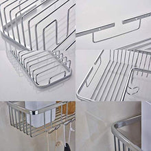 Portasciugamani Doccia Angolo Cesto Portaoggetti Ripiani Bagno Viti a Muro Rack per Cucina 1 Tiers Triangle Accessori