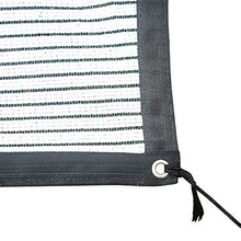 75% Panno dello Schermo UV Bordo Nastrate con Occhielli, in Bianco E Nero Parteggiato Sunblock Ombra Netto Balcone Cortile Serra, 150g / ㎡ (Size : 1.8×3m)