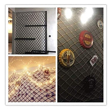 WaiMin Ringhiera da esterno for bambini Rete di sicurezza Rete da recinzione Scale Rete anticaduta Protezione for bambini Rete da calcio Decorazione da rete Rete da appendere Abiti Ristorante Bar Nero