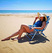 Spiaggina Alluminio Sedia Mare Spiaggia con 4 posizioni (BLU)