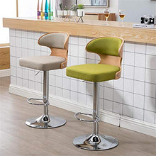 AQMTN Sgabelli da Bar, con Schienale, Esterno in Similpelle, elevatore a Gas Girevole Regolabile in Altezza e Regolabile, per mobili per la Sala da Pranzo/bancone/Cucina.-Un Grigio 60-80 cm