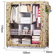 DADONG Impermeabile Panno Oxford Multiuso Abbigliamento Armadio Armadio Armadio DIY Assemblaggio Ripiano Ripiegabile Armadietto