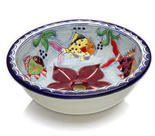 Delmar Cerames - Lavabo da incasso dipinto a mano, 43 x 13 cm