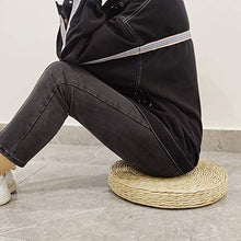 Tatami - Cuscino per sedile piatto in paglia lavorata a mano, ecologico, realizzato a mano, cuscino per yoga, cuscino da meditazione