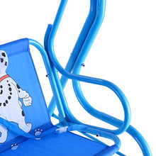 COSTWAY Altalena per Bambini, Altalena Dondolo per Giardino con Tetto Apribile e 2 Posti, Blu