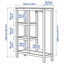 HEMNES armadio aperto 99x37x130 cm bianco tinto