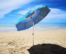 Joy Summer Ombrellone in Alluminio Spiaggia Mare con Camino Anti-Vento Ultra Leggero PANAREA - Blu