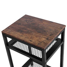 AYNEFY Comodino vintage, comodino, comodino, in stile industriale, con struttura a griglia