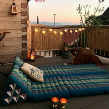 livasia | Cuscino Thai Triangolare in kapok | Cuscino con Materasso Piegato in 3 | Materassino Thai con Cuscino Relax