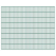 vidaXL Set 22 Pannelli di Recinzione 2D Giardino con Pali 2008x1630 mm 44m Verde