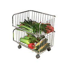 BLWX LY Carrello Multiuso da Cucina in Acciaio Inossidabile Rack Scaffale for Libri di Frutta a Grande capacità ， Elevata capacità di carico, Facile da installare (Size : 2 Tier)