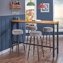 2x Sgabelli da bar tessuto (velluto) rotondo piedini in metallo altezza 80 cm selezione colore Duhome 5168A, colore:grigio, materiale:velluto