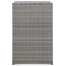 OUSEE Copribidone Singolo Spazzatua Antracite 76x78x120 cm Polyrattan