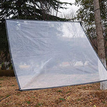 AMDHZ Telo Impermeabile con Occhielli Telone Esterno Trasparente Giardinaggio, Terrazza, Serra, Baldacchino da Esterno, Copertura per Piscina da Giardino (Color : Clear, Size : 1x1m/3.3x3.3ft)