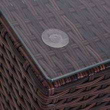 Outsunny Set Mobili da Giardino in PE Rattan con Tavolino e 2 Poltrone con Cuscini, Marrone