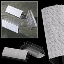 Manyo, Set di 12 clip per tovaglia in plastica trasparente con elastico