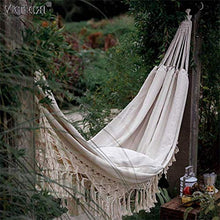 Camping Hammock Boho Style, Brasiliano Deluxe Amaca Letto di camera da letto coperta o albero all'aperto, patio, portico, cortile, spiaggia per campeggio, escursionismo, viaggi, arredamento, durata de